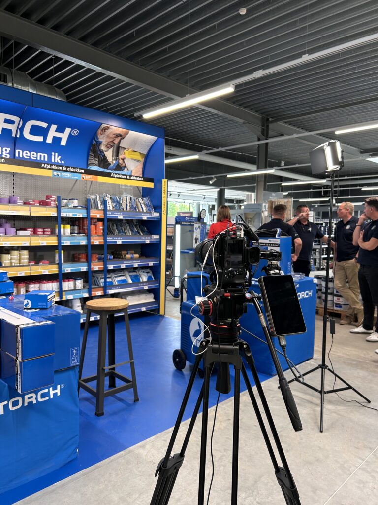 Het team van Motiv Marketing tijdens een videoshoot