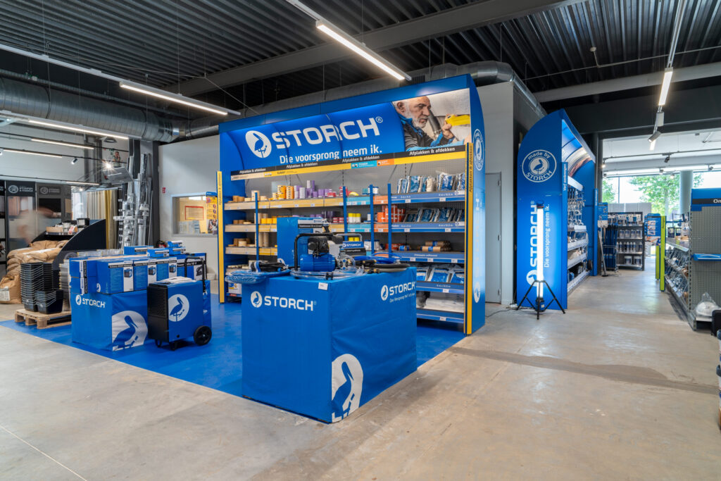 Branding fotografie op een beursstand
